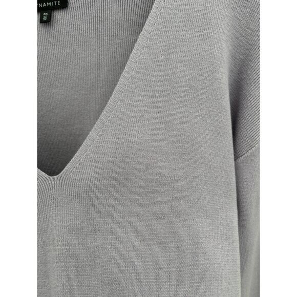 Dynamite Luca Puff Sleeve V neck Lilac Purple Sweater Small - Picture 2 of 6